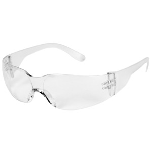 Bouton Optical 250-01-0320 Zenon Z12 Ext. Bridge Rimless Safety Glasses, CL/CL Lens, Anti-Scratch/Fog