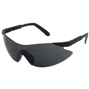 Bouton Optical 250-92-0001 Wilco Safety Glasses, Rimless, BK/GY Lens, Anti-Scratch