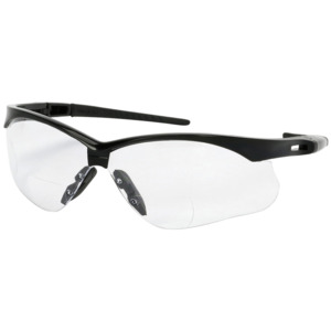 Bouton Optical 250-AN-52015 Anser Semi-Safety Readers, Rimless, BK/CL Lens, Anti-Scratch, FogLess 3Sixty, +1.50 Diopter