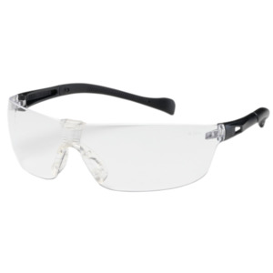 Bouton Optical 250-MT-10070 Monteray II Safety Glasses, Rimless, BK/CL Lens, Anti-Scratch