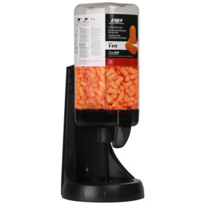 HEAROS 267-HPD510-500 Ear Plug Dispenser, Prefilled Mega T-Fit, Clear/Black, 500/Pr.