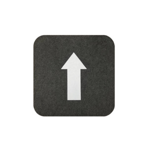 M+A Matting 4466 Directional Floor Mats with Printed Arrow, 17" x 17", 6/Case