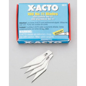 X-Acto X611 #11 Classic Fine Point Blades, 100/Pkg