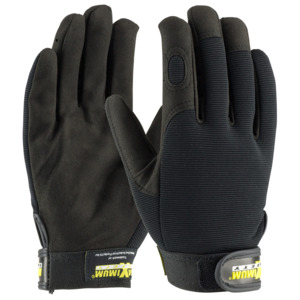 Maximum Safety 120-MX2805/S Glove, Professional Mechanic, Syn. Leather Palm, Black, Small