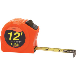 Lufkin PHV1312N Tape Measure 3/4"x12' Quickread Hi-Viz Orange