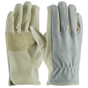Maximum Safety 122-169/XXL Glove, Leather Drivers Style, Anti-Vibration, Shock Absorb, Beige, 2XL