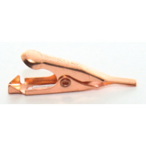 Mueller BU-34C Solid Copper Micro Alligator Clip with Smooth Jaw, 5 Amps, 1.1" Length