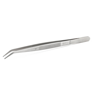 Weller-Erem 24SA Tweezers, Anti-Acid, Fine Point, Medium, Curved, Stainless Steel, 5.906"