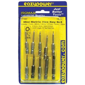 Eazypower 77007 10-Pc Mini-Metric Hex Key Set 2" Long
