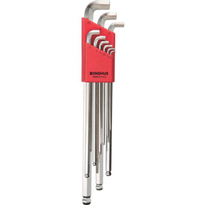 Bondhus 16799 Bondhus 9Pc. Stubby Ball End Tip Hex Key L-Wrench Set