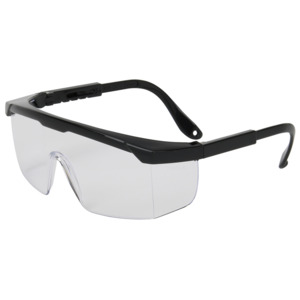 Bouton Optical 250-24-0000 Hi-Voltage ARC Safety Glasses, Semi-Rimless, BK/CL Lens, Anti-Scratch