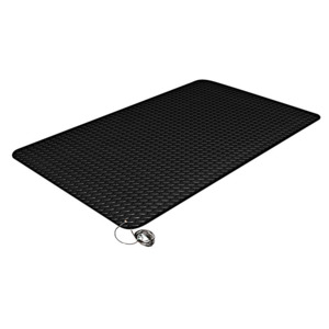 Crown Matting CD 0023EB Floor Mat, Electrically Conductive Deck Plate, Black 2' x 3'