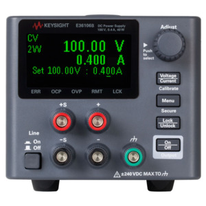 Keysight E36106B/0EM/903 DC Power Supply, Single Output, 100V, 0.4A, 40W, E36100B Series