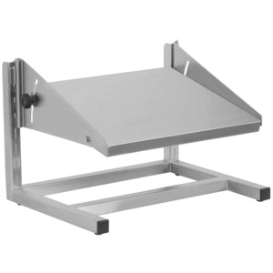 BenchPro FSATS15 Footrest, Adjustable, Stand Alone, Angle Tilt, Stainless Steel, 12in x 15in
