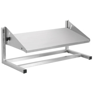 BenchPro FSATS24 Footrests, Adjustable, Stand Alone, Angle Tilt, Stainless Steel, 12in x 24in